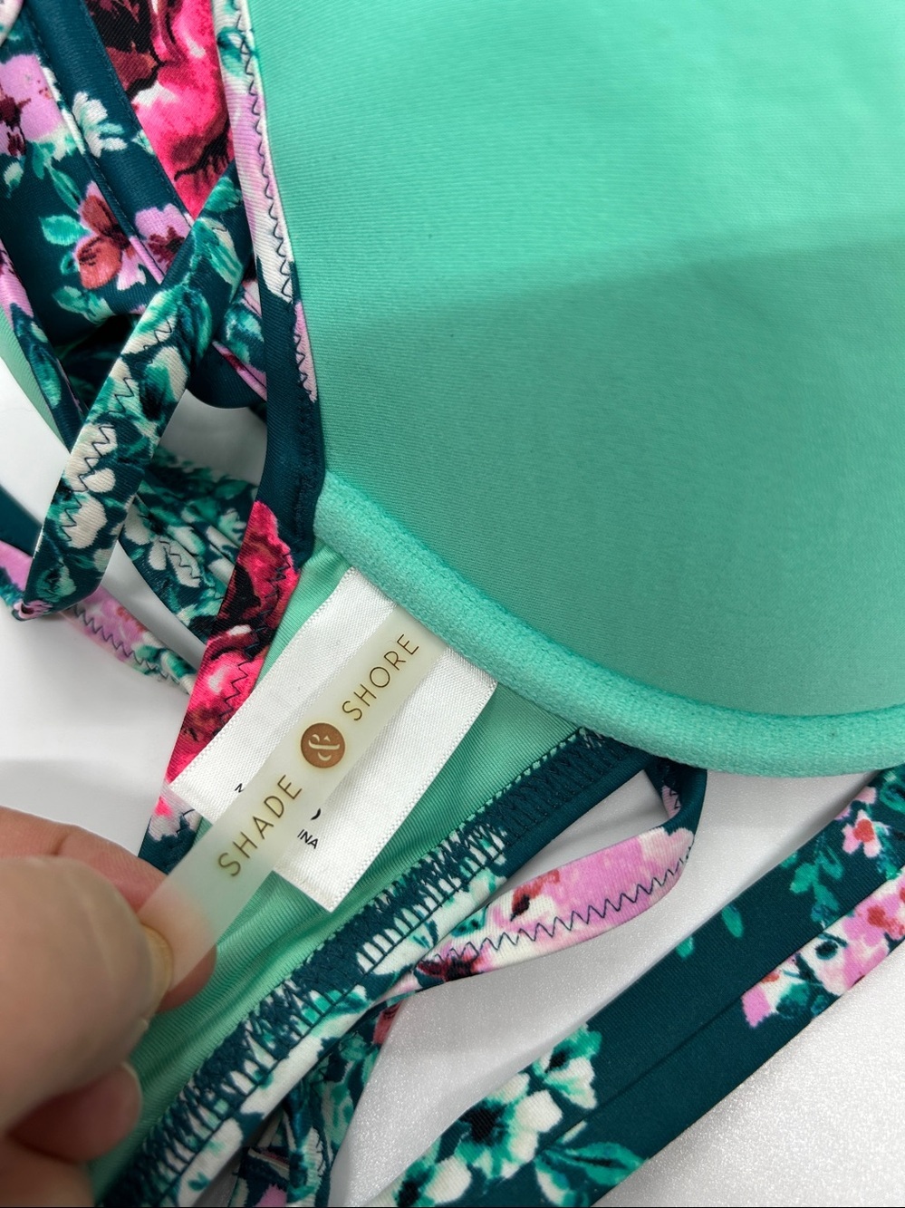 Shade Shore Floral Bikini Top SIZE 34DD - Picture 10 of 10